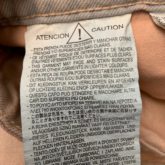 Zara Raw Hem Flare Pink Blue Acid Wash Mid Rise Jeans Denim Y2K 90s Size 6 - Picture 11 of 14